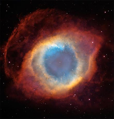 Foto de la Nebulosa de la Hélice, nebulosa planetaria en la constelación de Acuario Foto de la Nebulosa de la Hélice