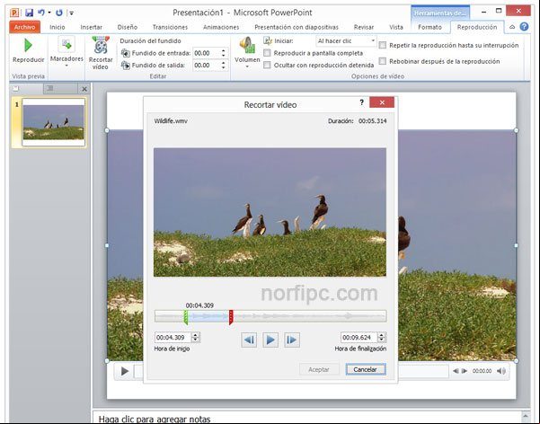 Recortar el largo de los videos en PowerPoint Recortar el largo de los videos en PowerPoint