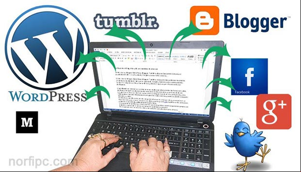 Publicar en un blog, sitio web o en servicios de internet