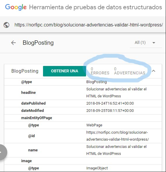 Comprobar y validar los datos estructurados JSON Comprobar y validar los datos estructurados JSON