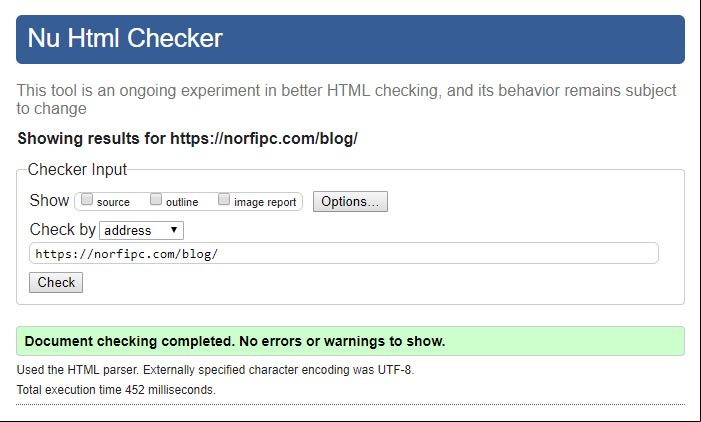 Validación correcta en el Validador HTML Validación correcta en el Validador HTML